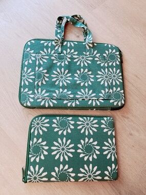 Laptop and Pad Pouch Set Special Hand-Printed